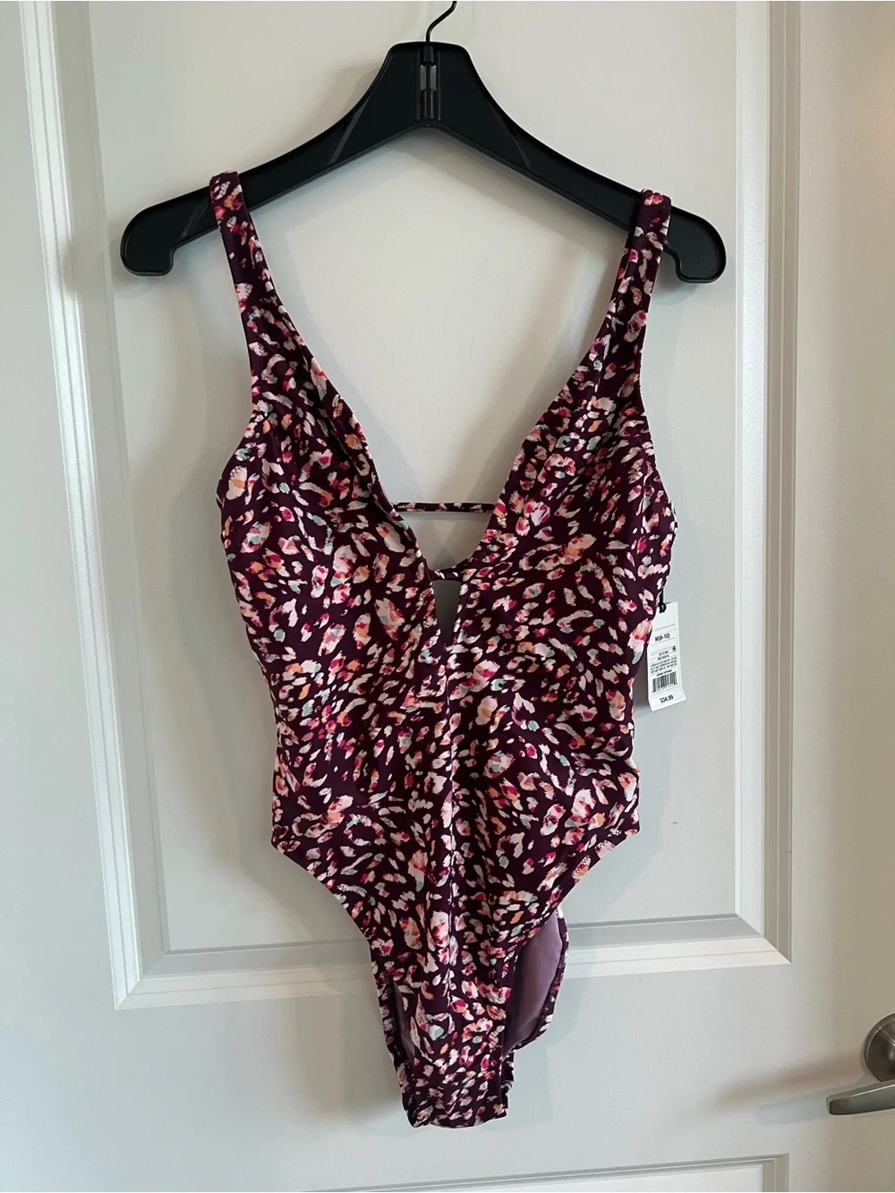 SHADE & SHORE Floral Print Cheeky One Piece Swimsuit M